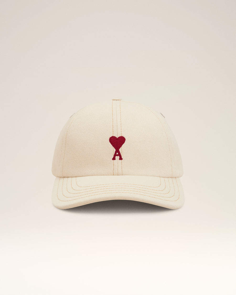 Beige Cotton Ami de Coeur Embroidery Cap