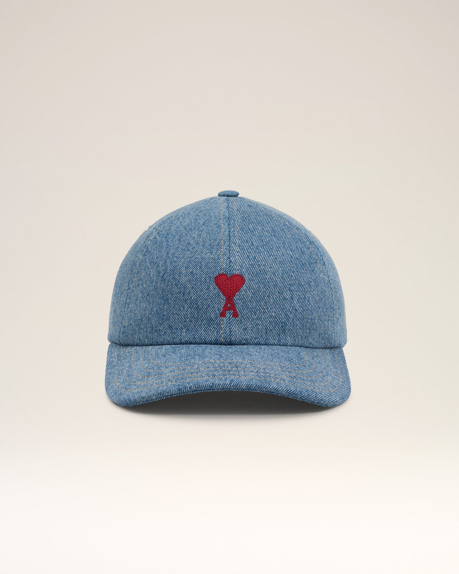 Blue Cotton Ami de Coeur Embroidery Cap