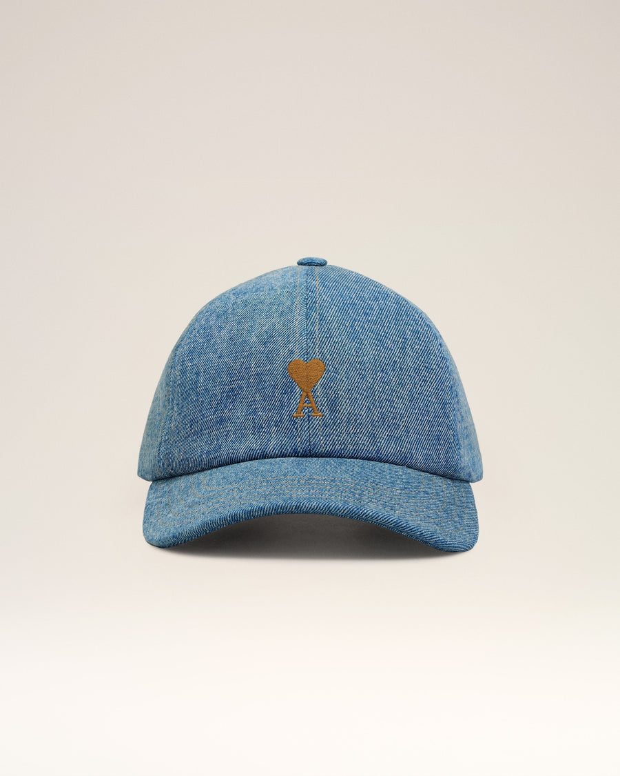 Blue Cotton Ami De Coeur Embroidery Cap