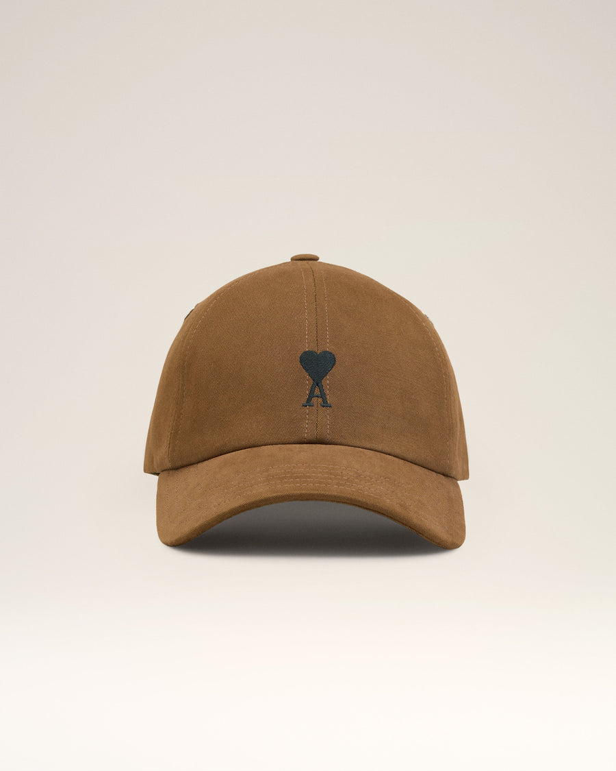 Brown Cotton Ami De Coeur Embroidery Cap
