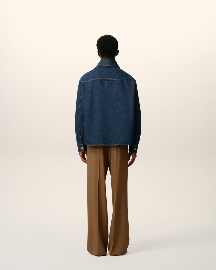 Blue Cotton Ami De Coeur Overshirt