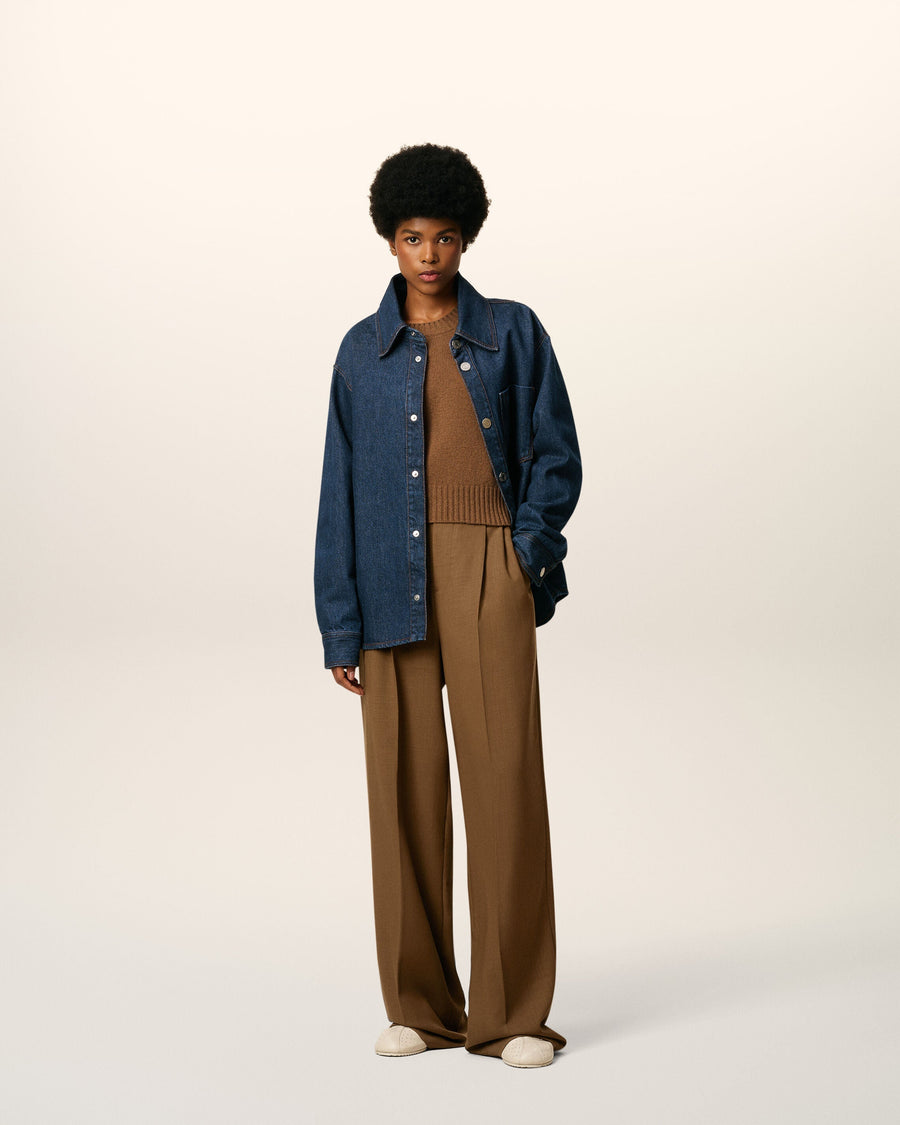 Blue Cotton Ami De Coeur Overshirt