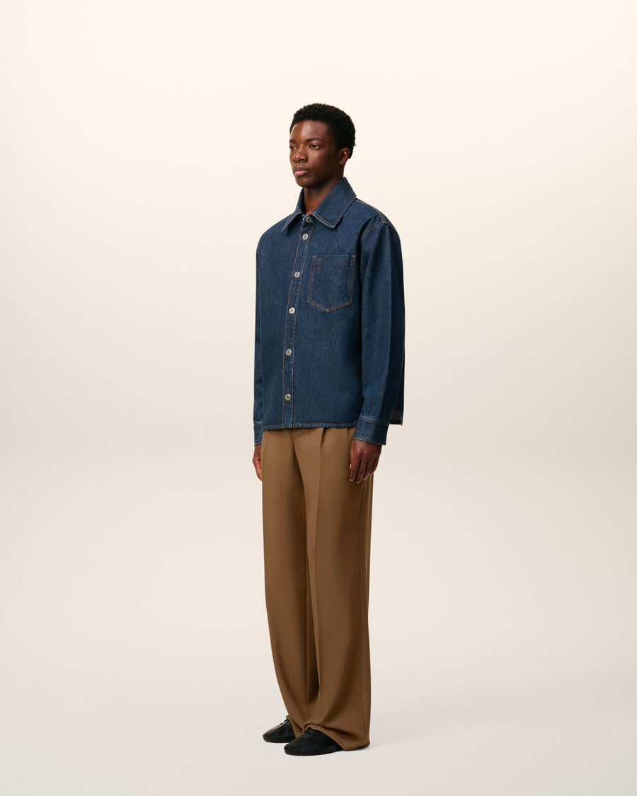 Blue Cotton Ami De Coeur Overshirt