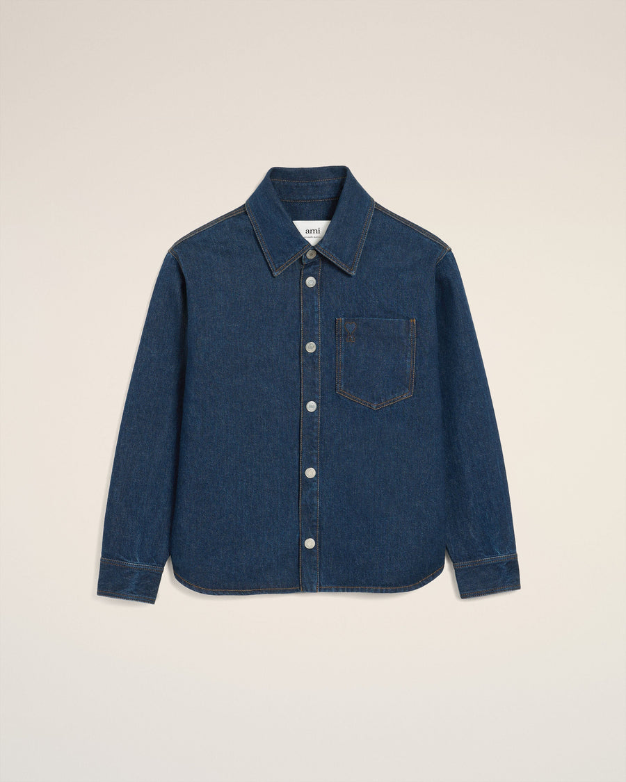 Blue Cotton Ami De Coeur Overshirt
