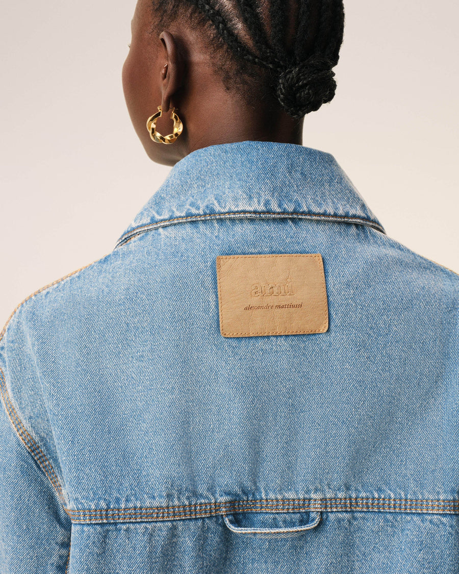 Blue Cotton Ami De Coeur Worker Overshirt