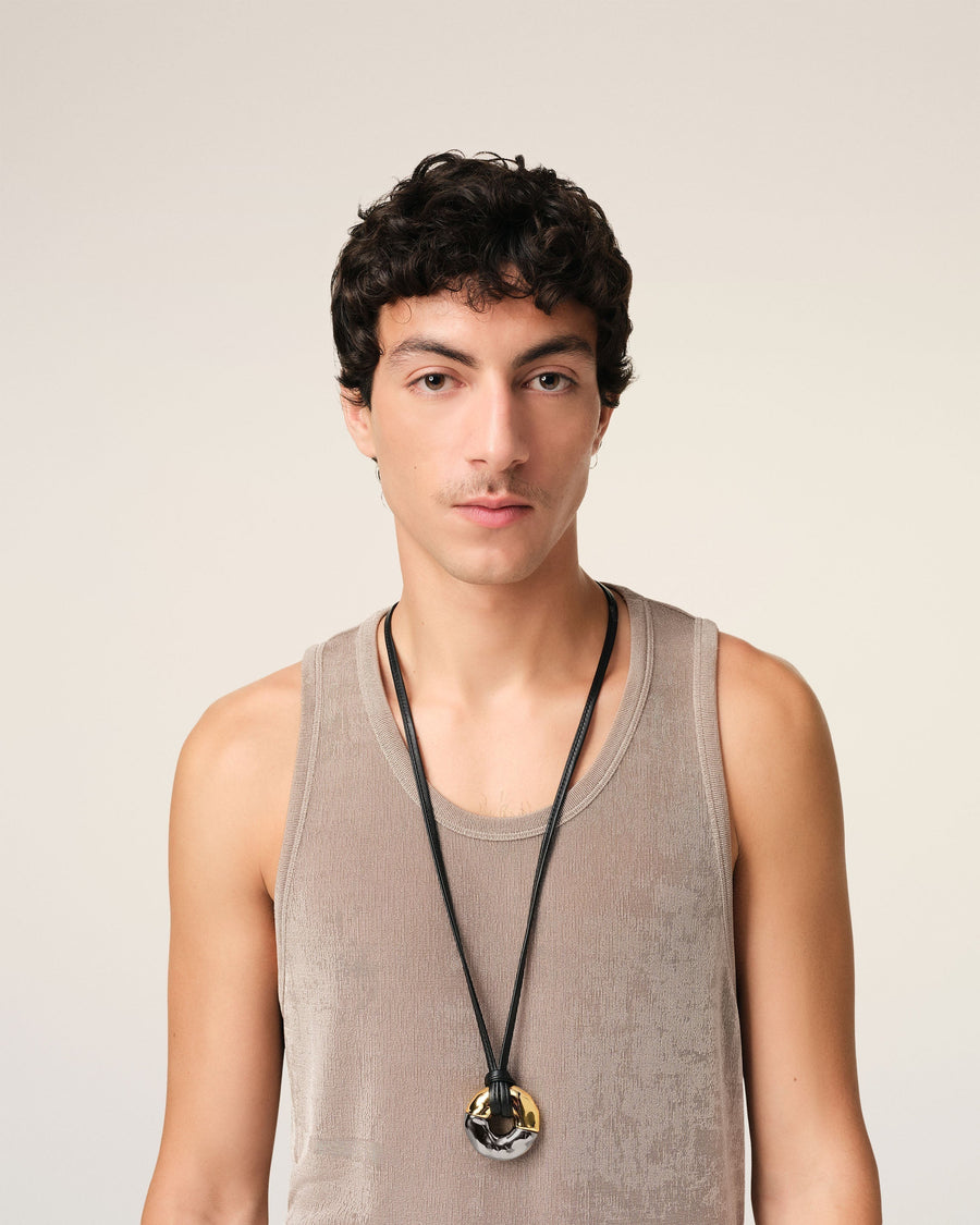 Gold Brass Dune Necklace