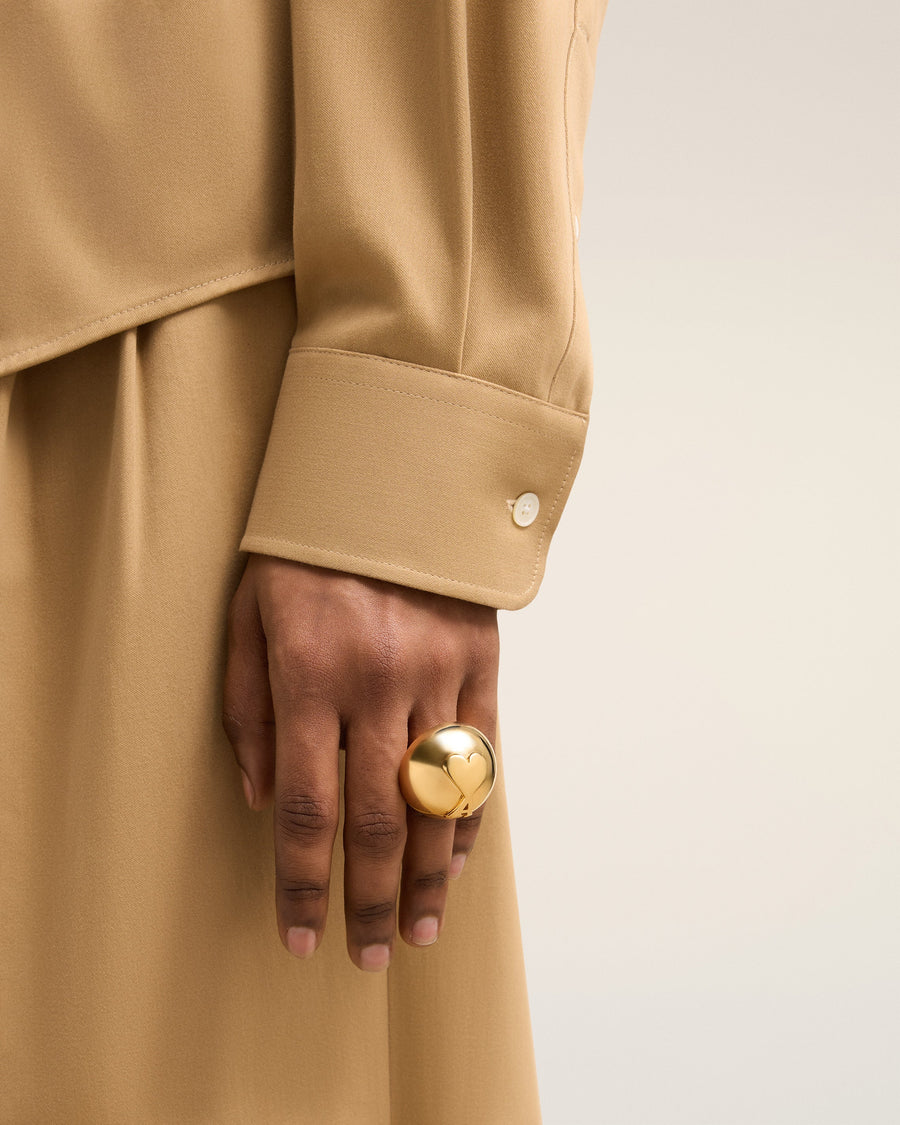 Domed Ami de Coeur Ring