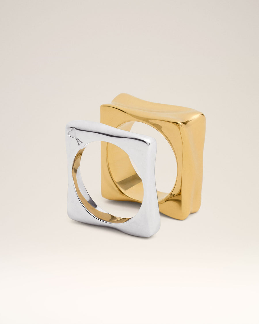 Gold Brass Dune Ring