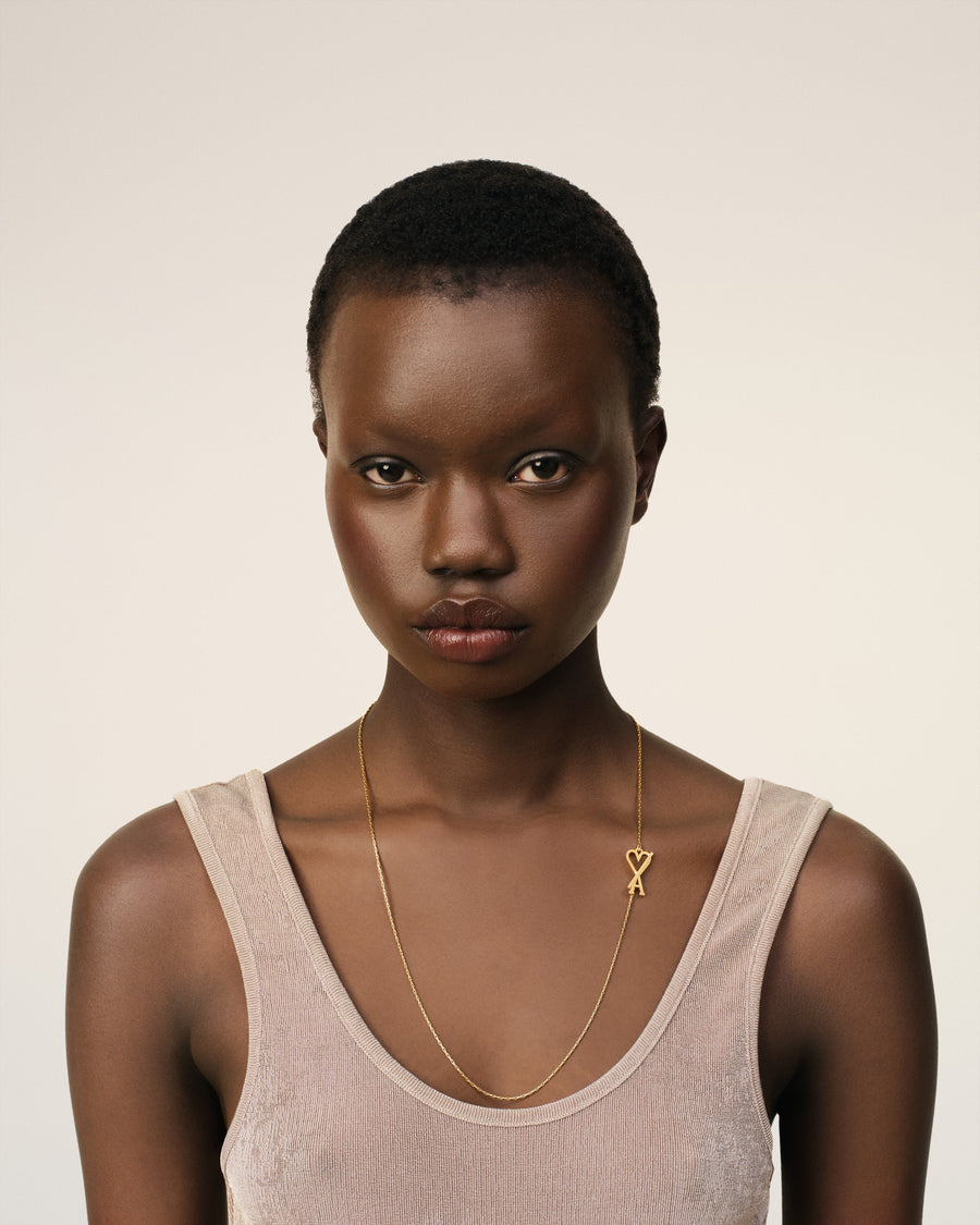 Gold Brass Ami de Coeur Chain Necklace