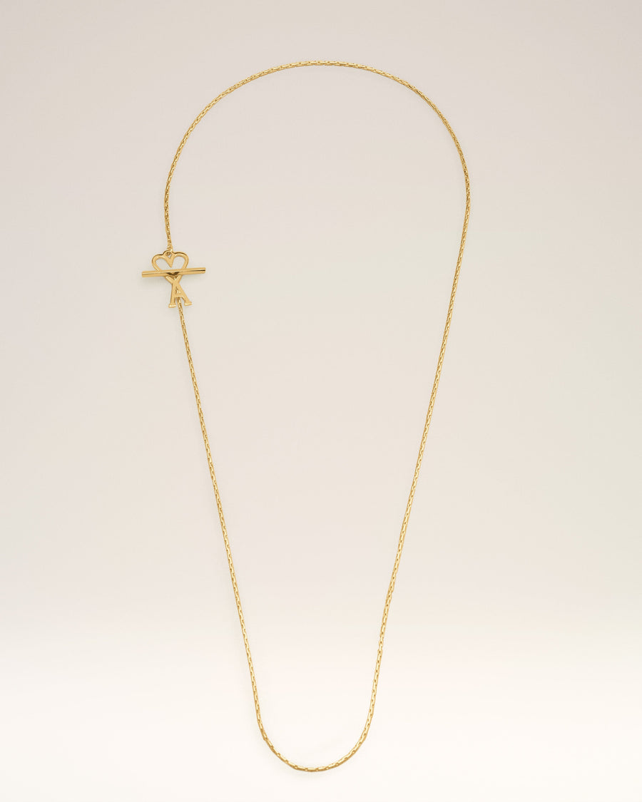 Gold Brass Ami de Coeur Chain Necklace