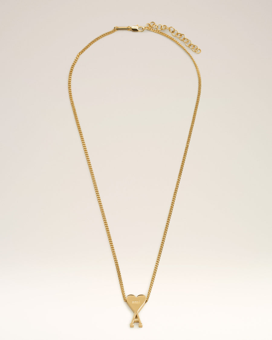 Gold Brass Ami De Coeur Pendant Necklace