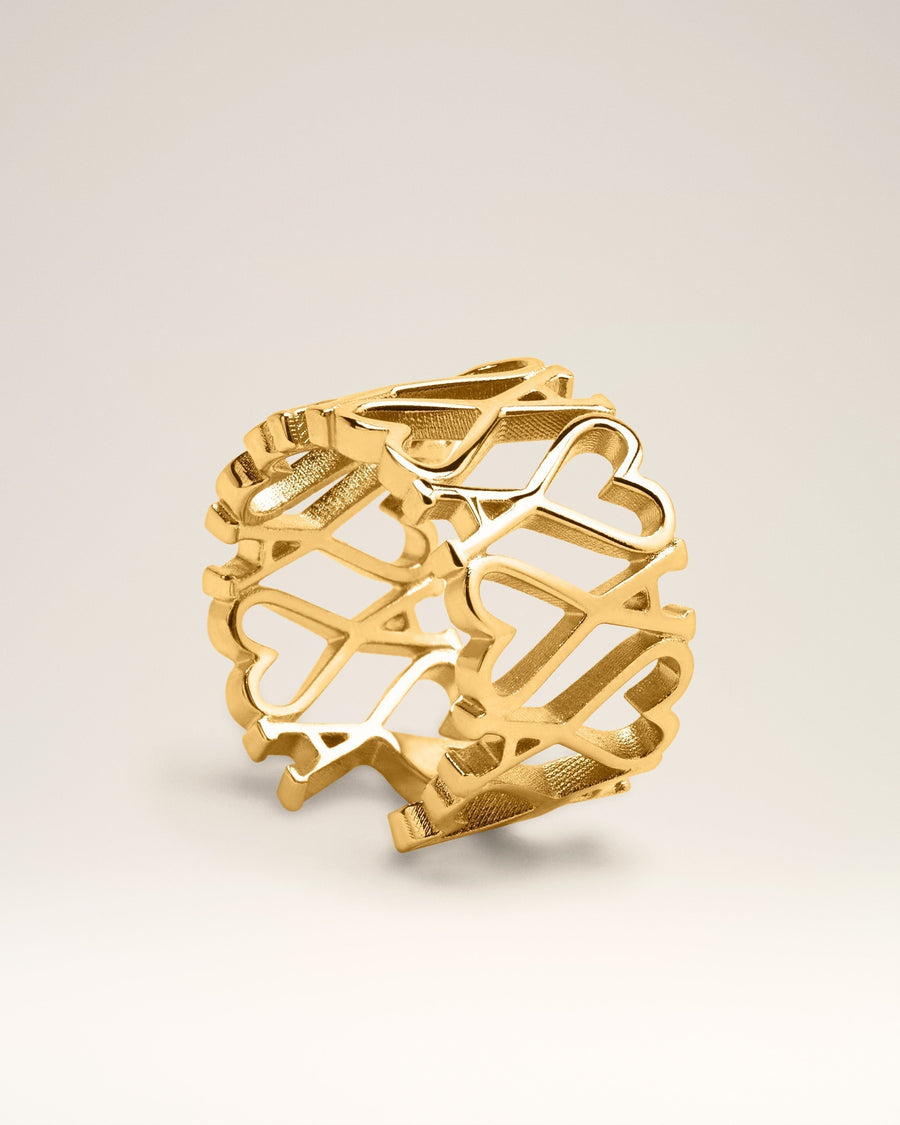 Gold Brass Ami de Coeur Ring