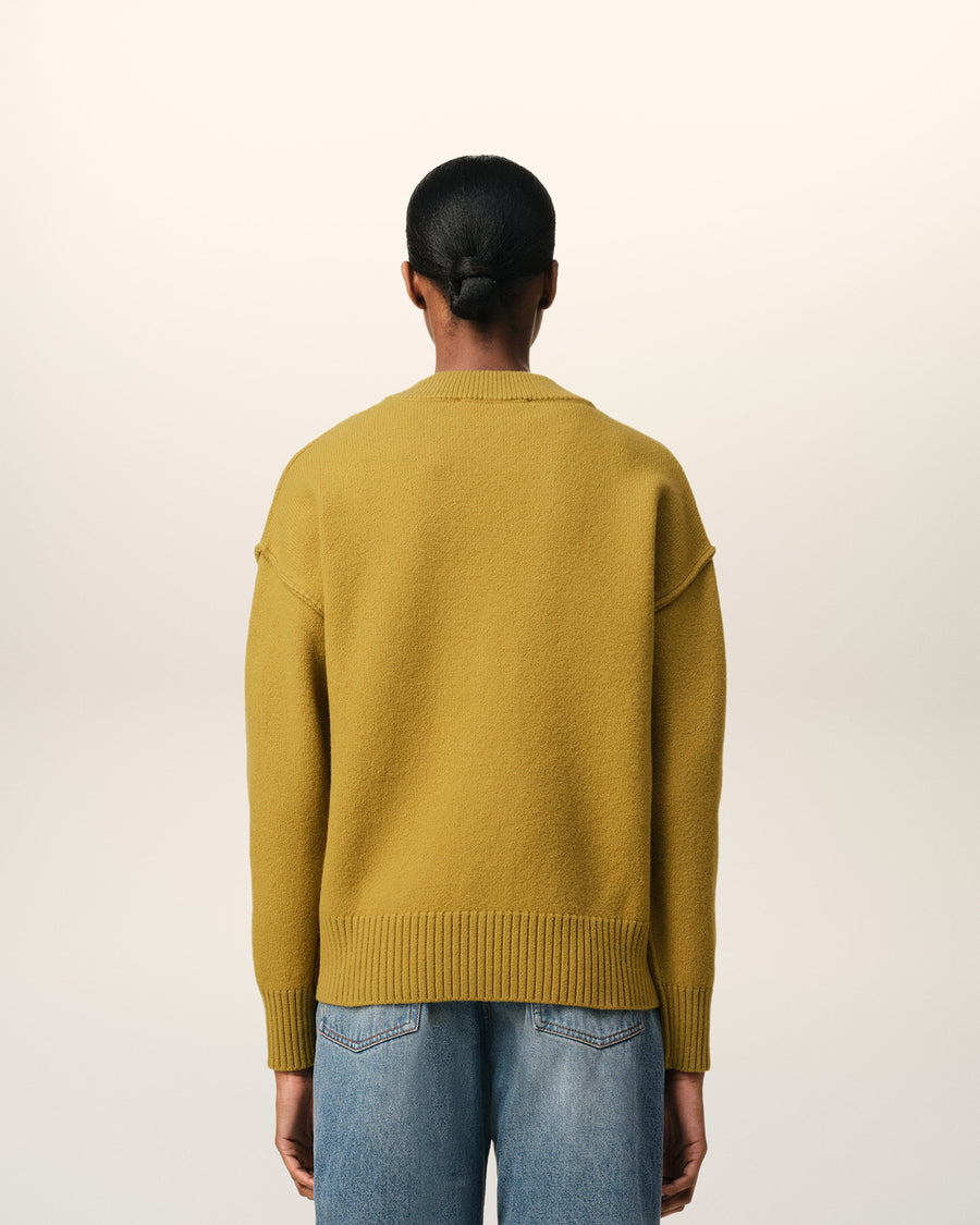 Mustard Wool Ami de Coeur Cardigan