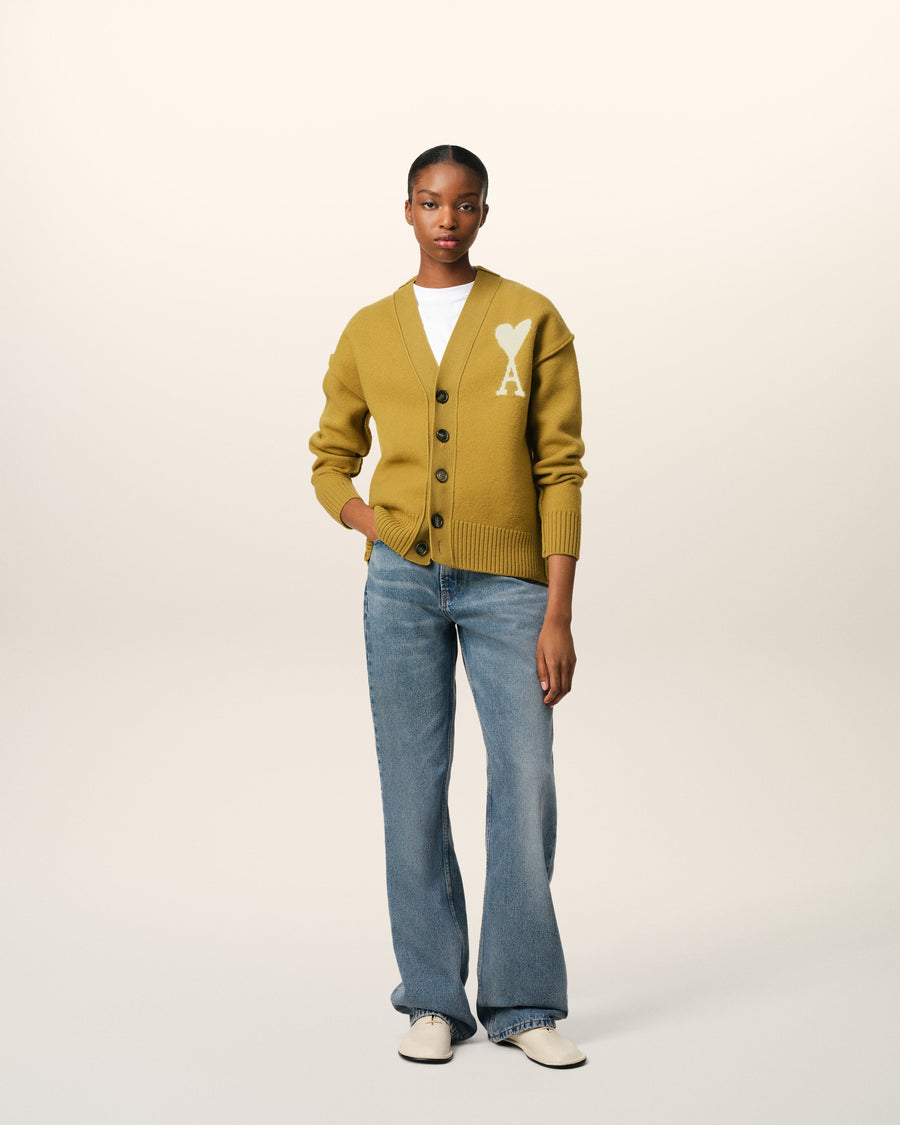 Mustard Wool Ami de Coeur Cardigan