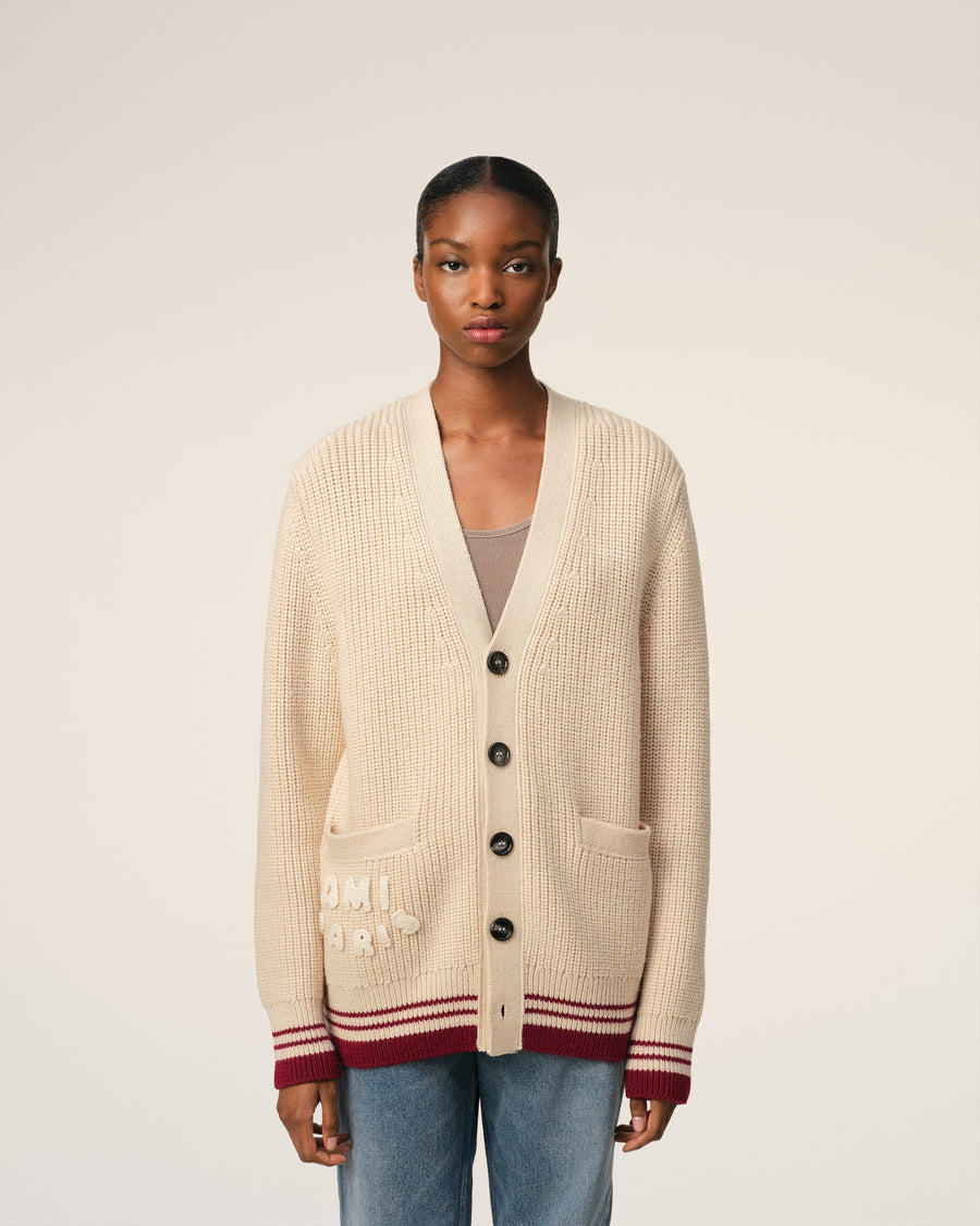 Beige Wool Ribbed Sweater
