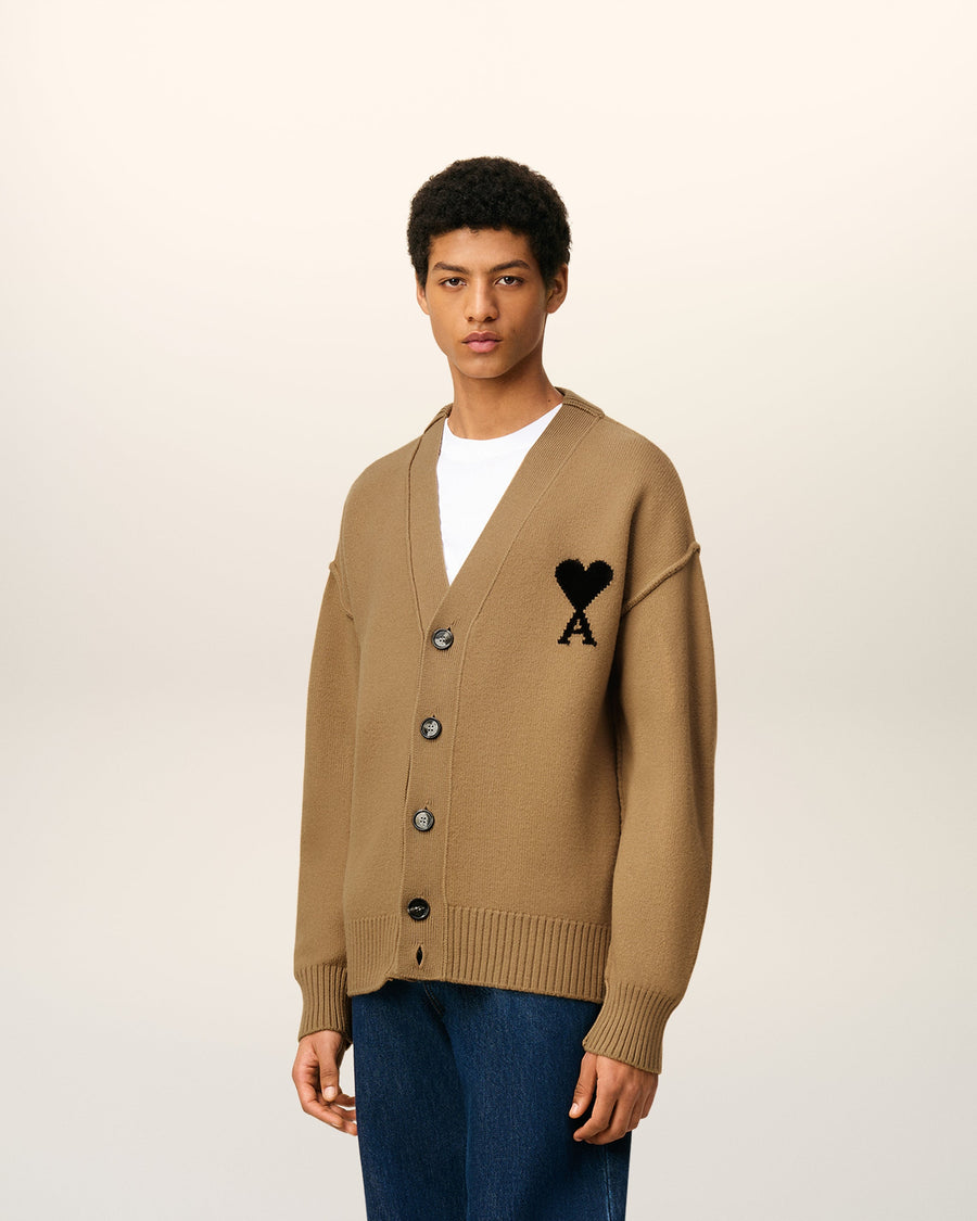 Brown Wool Ami De Coeur Cardigan