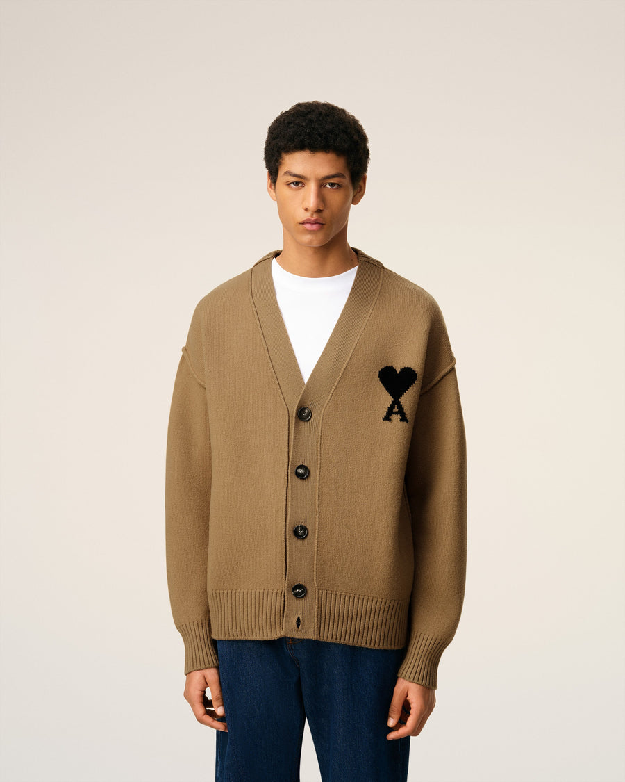 Brown Wool Ami De Coeur Cardigan