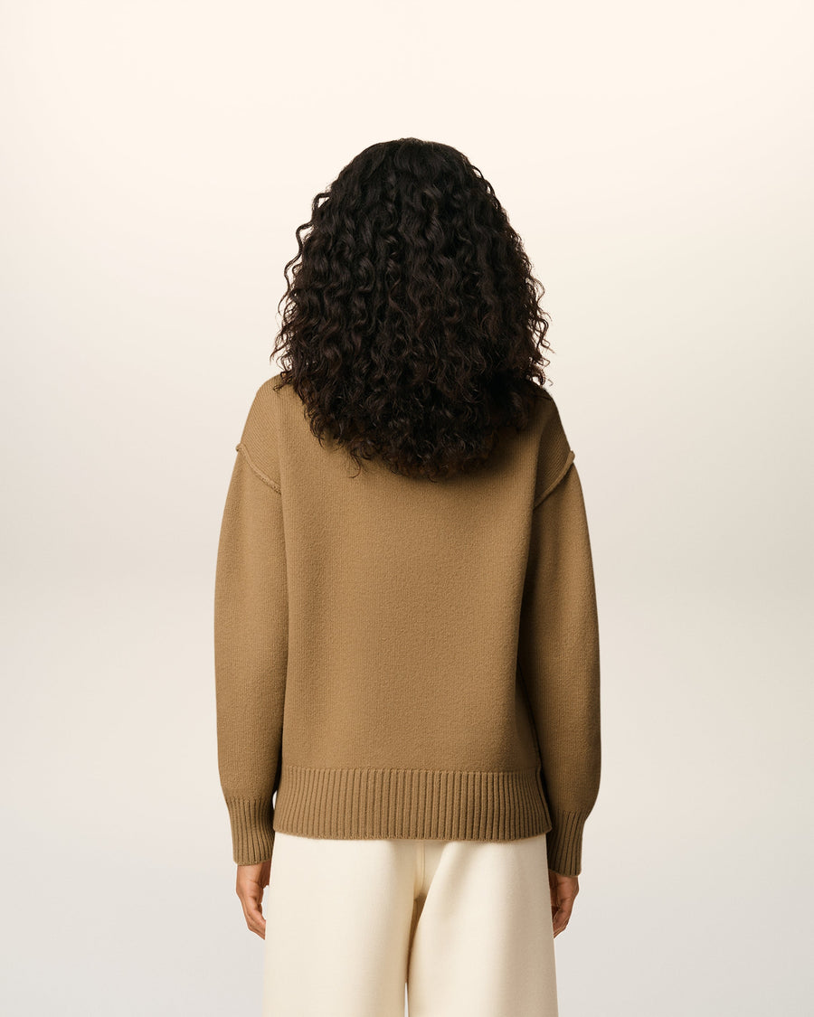 Brown Wool Ami De Coeur Cardigan