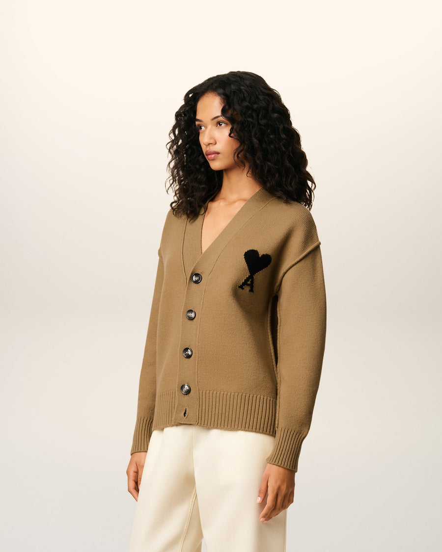 Brown Wool Ami De Coeur Cardigan