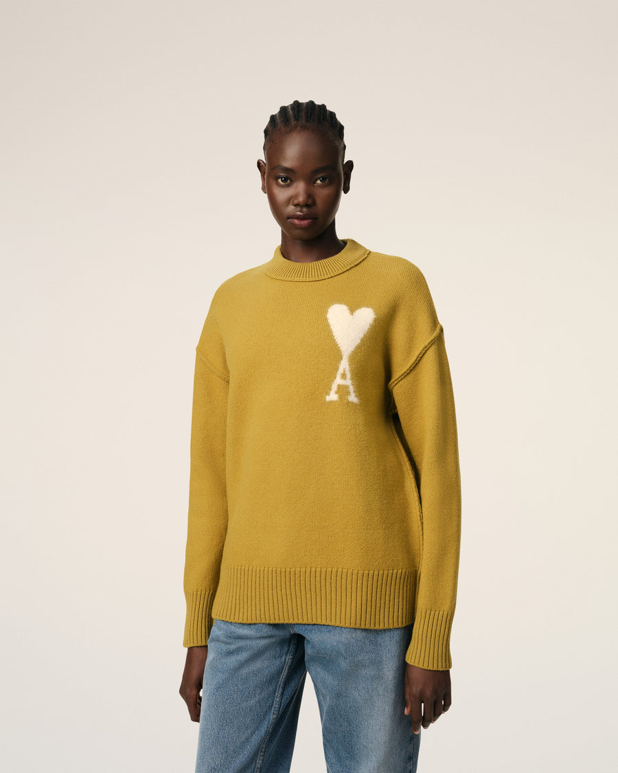 Mustard Wool Ami de Coeur Sweater