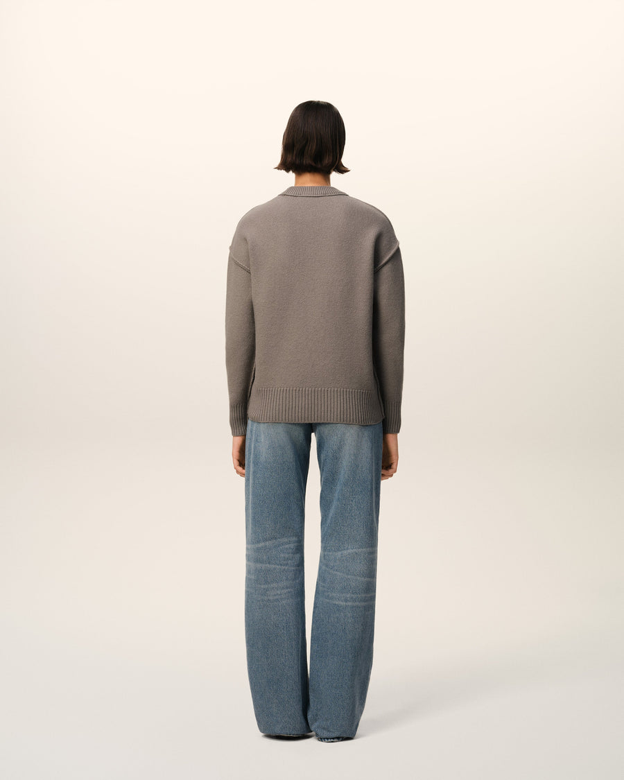 Taupe Wool Ami de Coeur Sweater