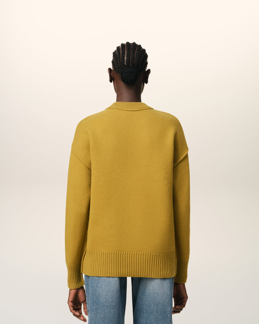 Mustard Wool Ami de Coeur Sweater