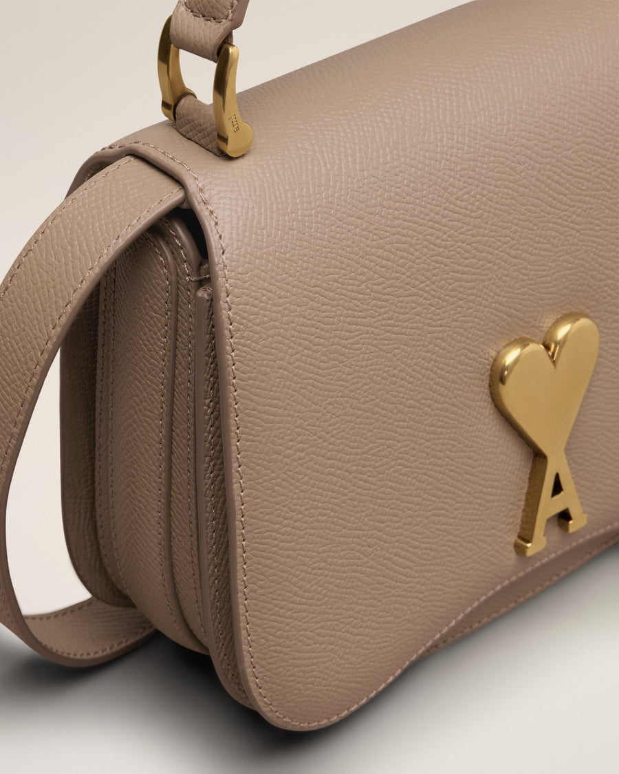 Beige Leather Top Handle Paris Paris Bag