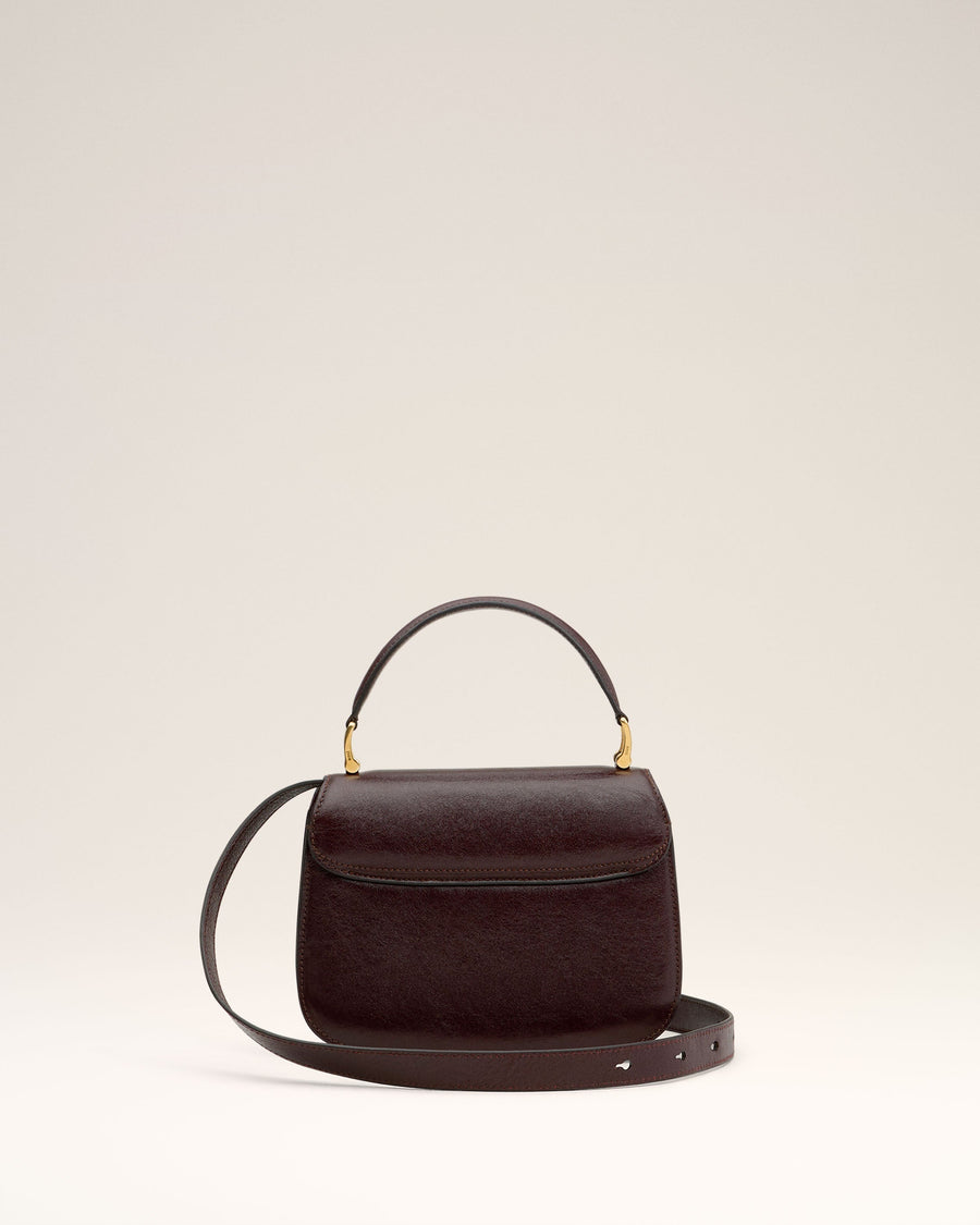 Burgundy Leather Top Handle Paris Paris Bag