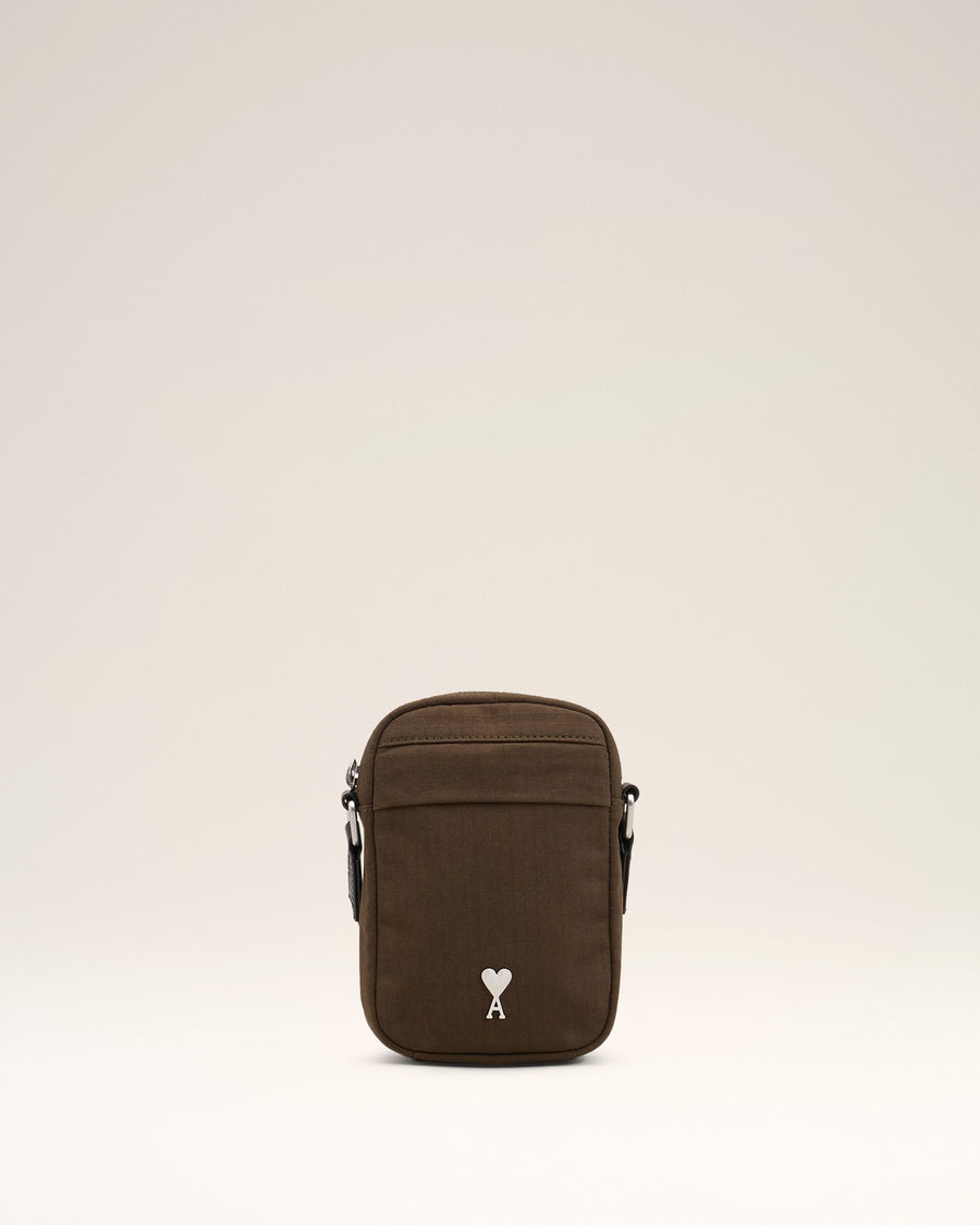 Green Canvas Small Ami de Coeur Crossbody Bag