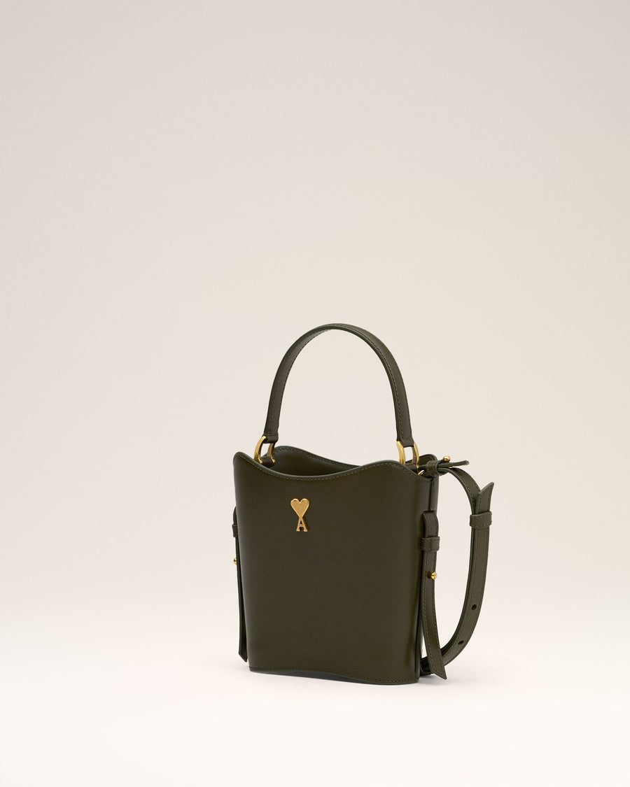 Green Leather Mini Paris Paris Bucket Bag
