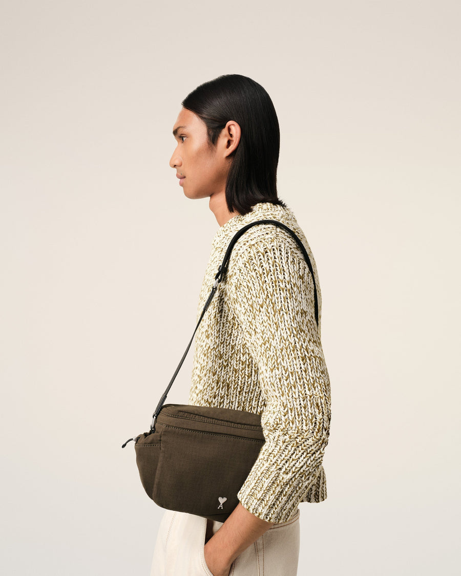 Green Canvas Ami de Coeur Messenger Bag