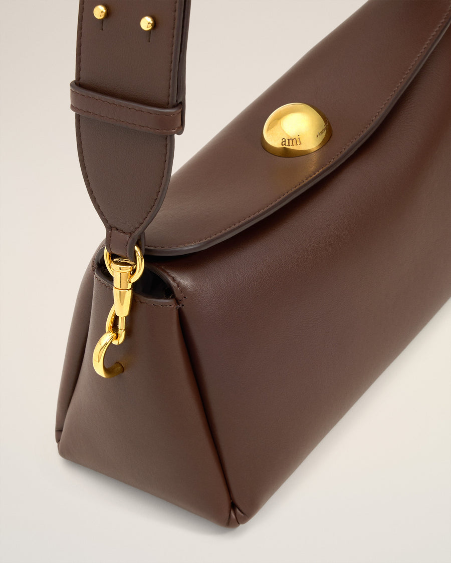 Brown  Smooth Leather Carrousel Bag