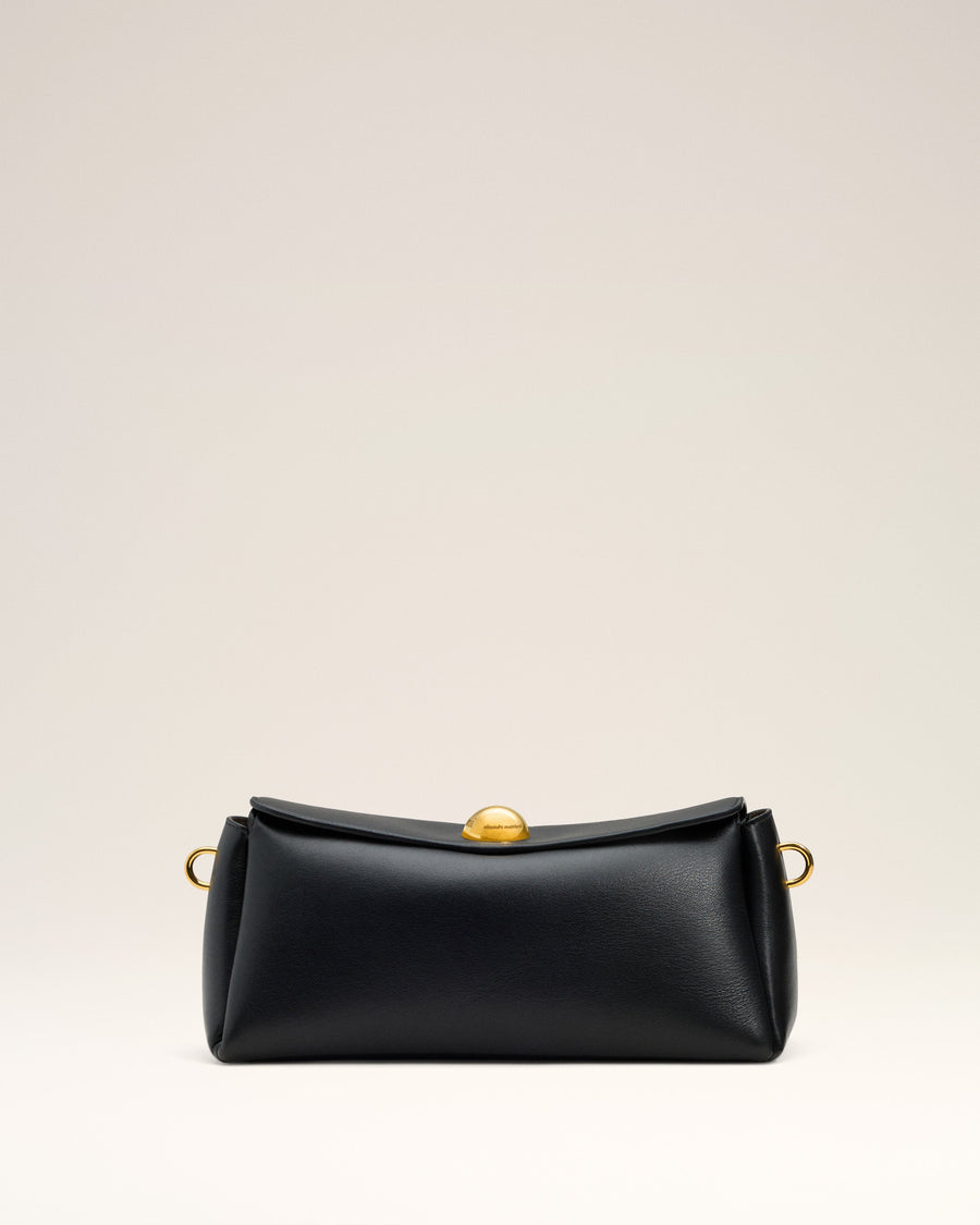 Black Smooth Leather Carrousel Bag
