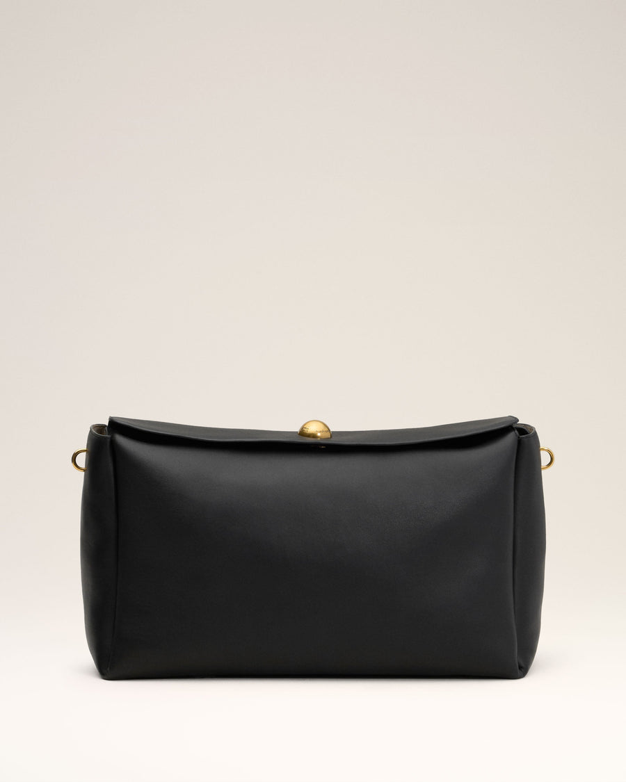 Black Leather Large Carrousel Bag