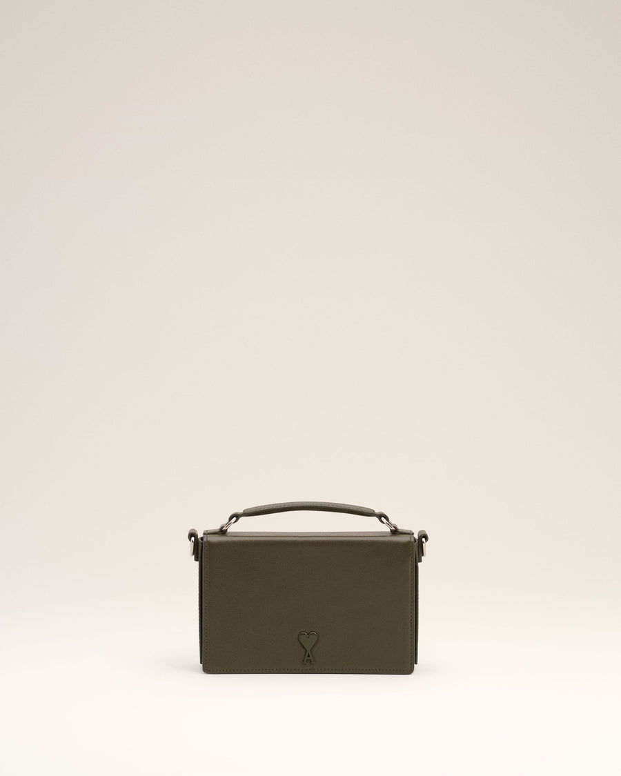Green Leather Ami de Coeur Lunch Box Bag