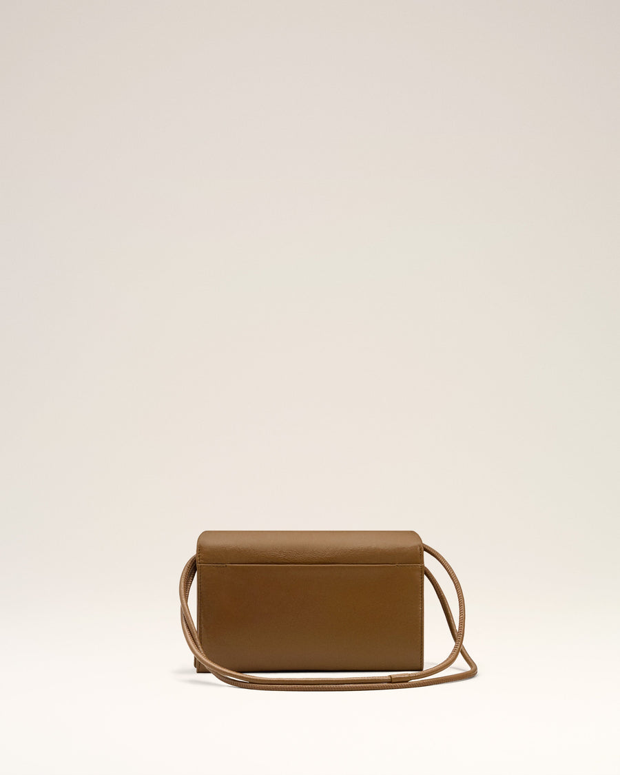 Brown Smooth Leather Voulez Vous Wallet Strap