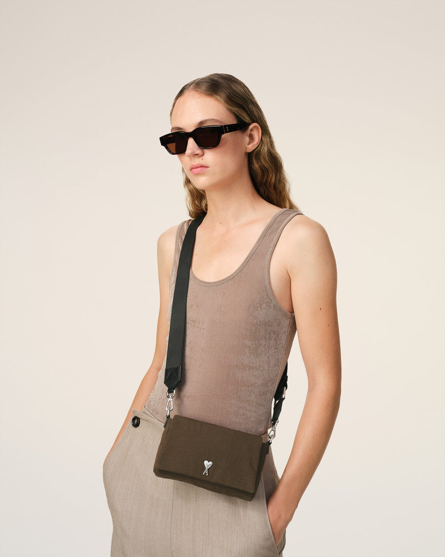 Green Canvas Ami de Coeur Lunch Box Bag