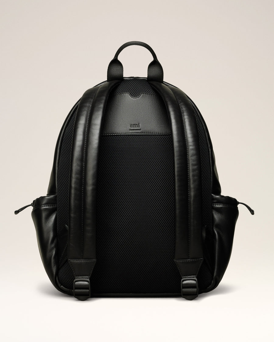 Black Leather Ami De Coeur Backpack