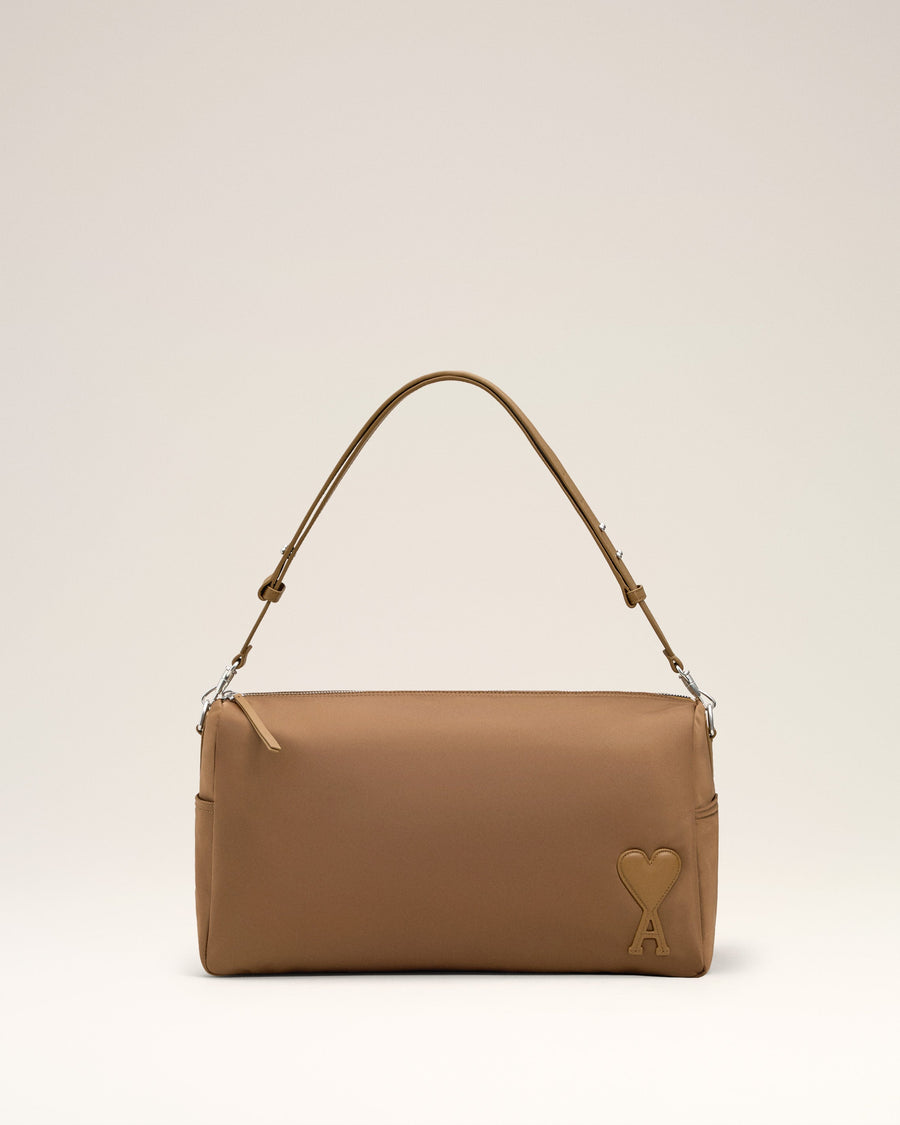 Brown Nylon Canvas Marcel Large Bag