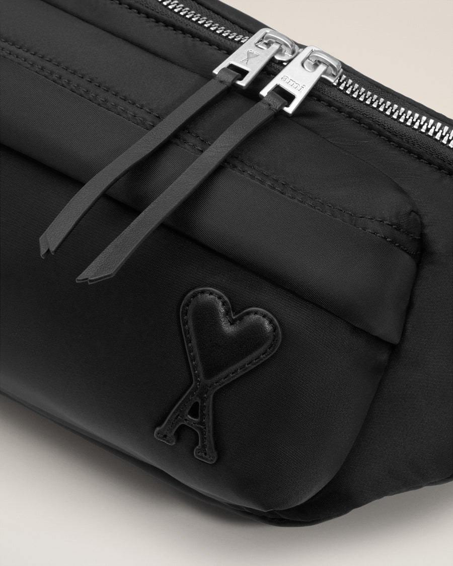 Black Nylon Canvas Marcel Bumbag