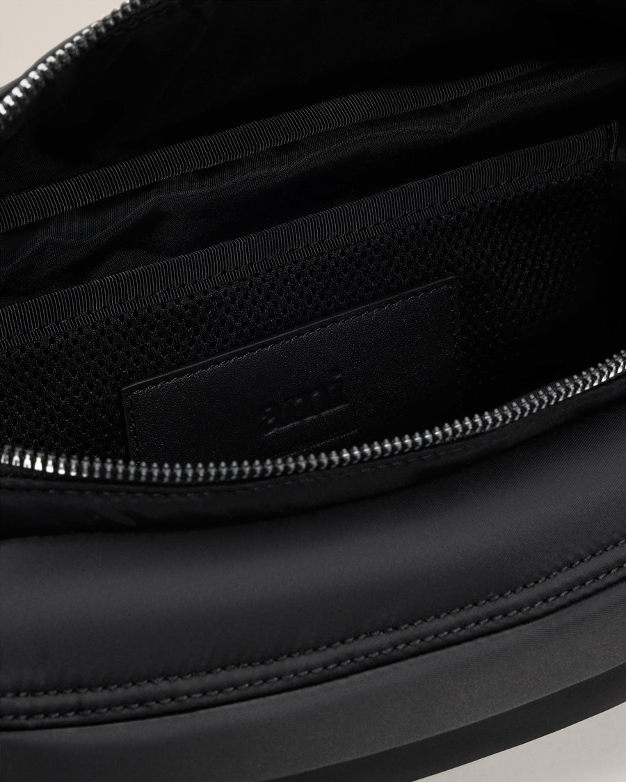 Black Nylon Canvas Marcel Bumbag