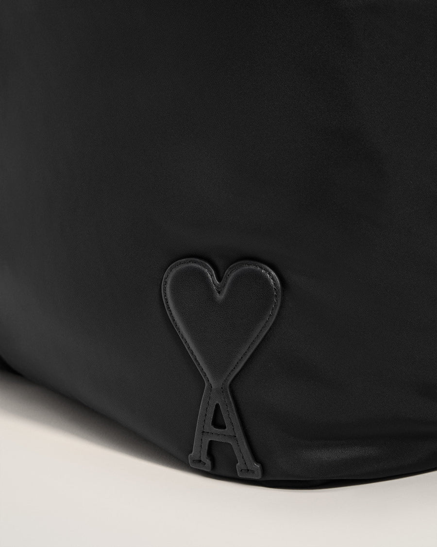 Black Nylon Canvas Marcel Shopping Bag