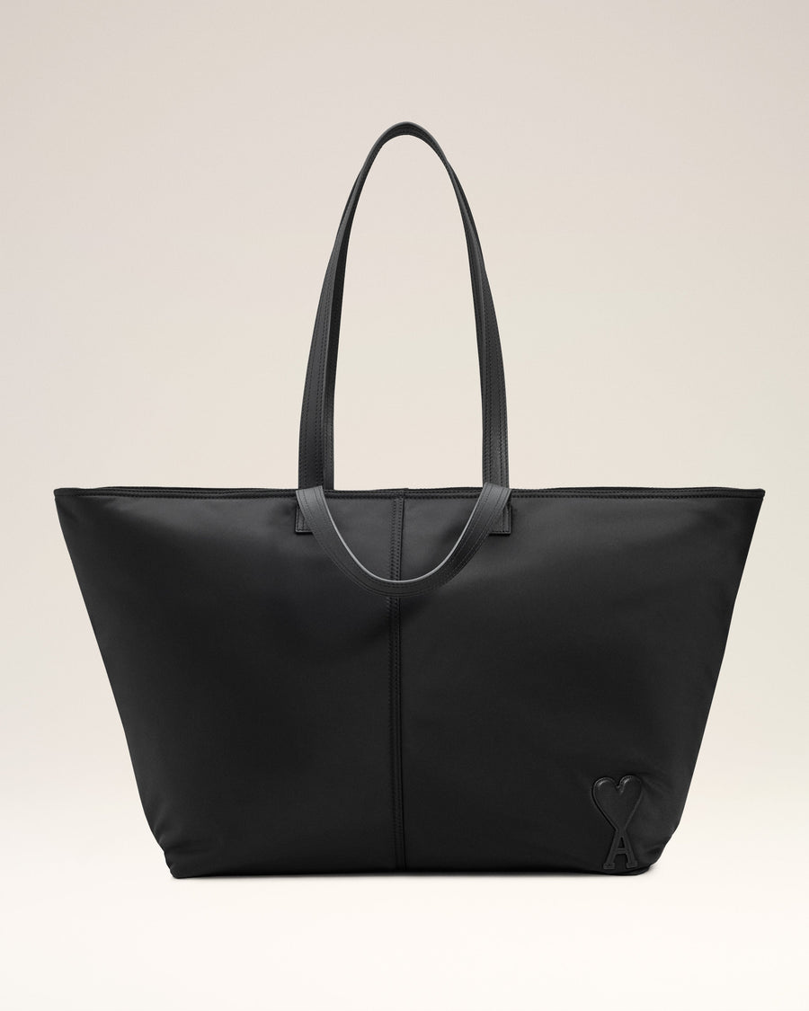 Black Nylon Canvas Marcel Shopping Bag