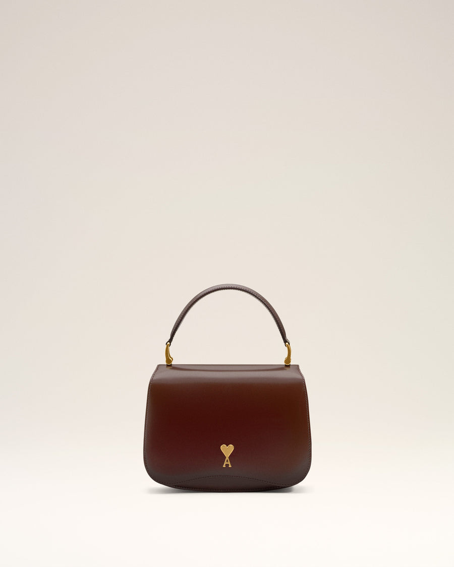 Burgundy Glazed Leather Handle Paris Paris Bag