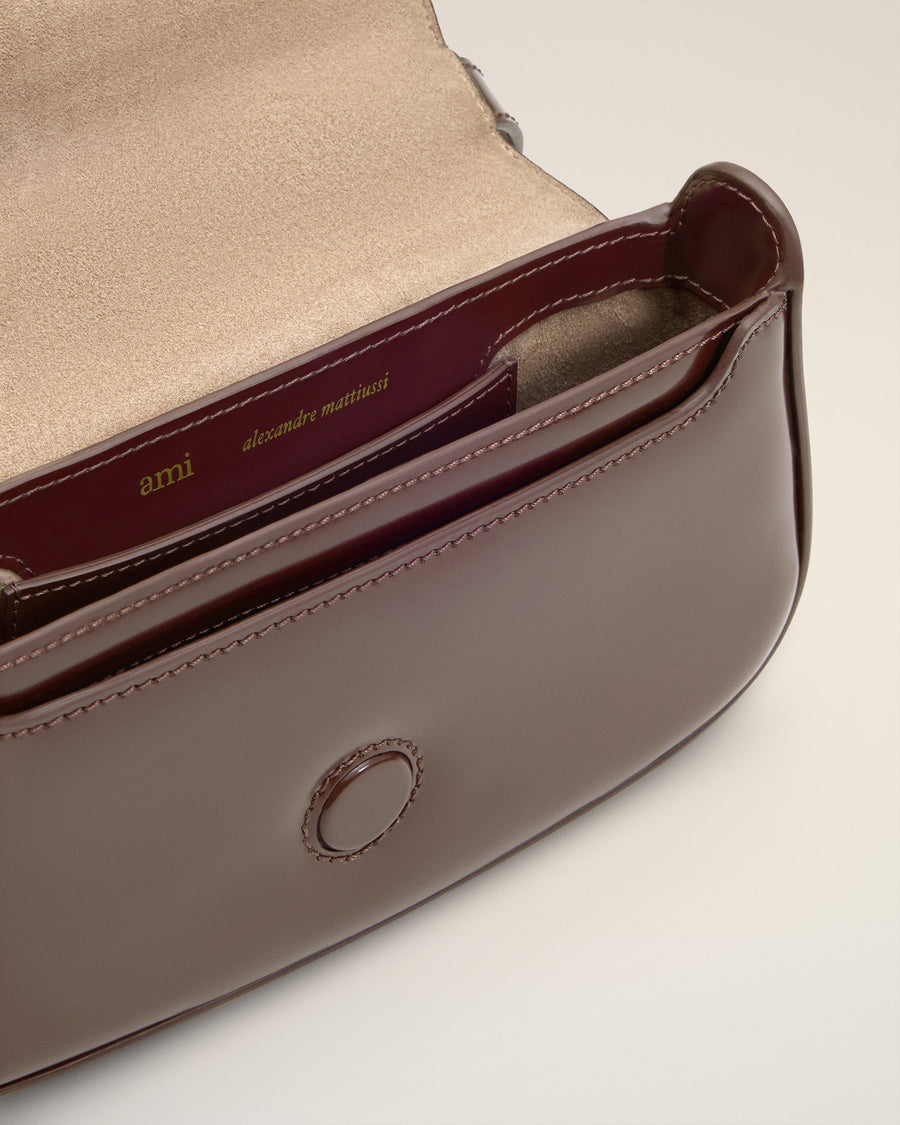 Burgundy Glazed Leather Small Crossbody Paris Paris Bag
