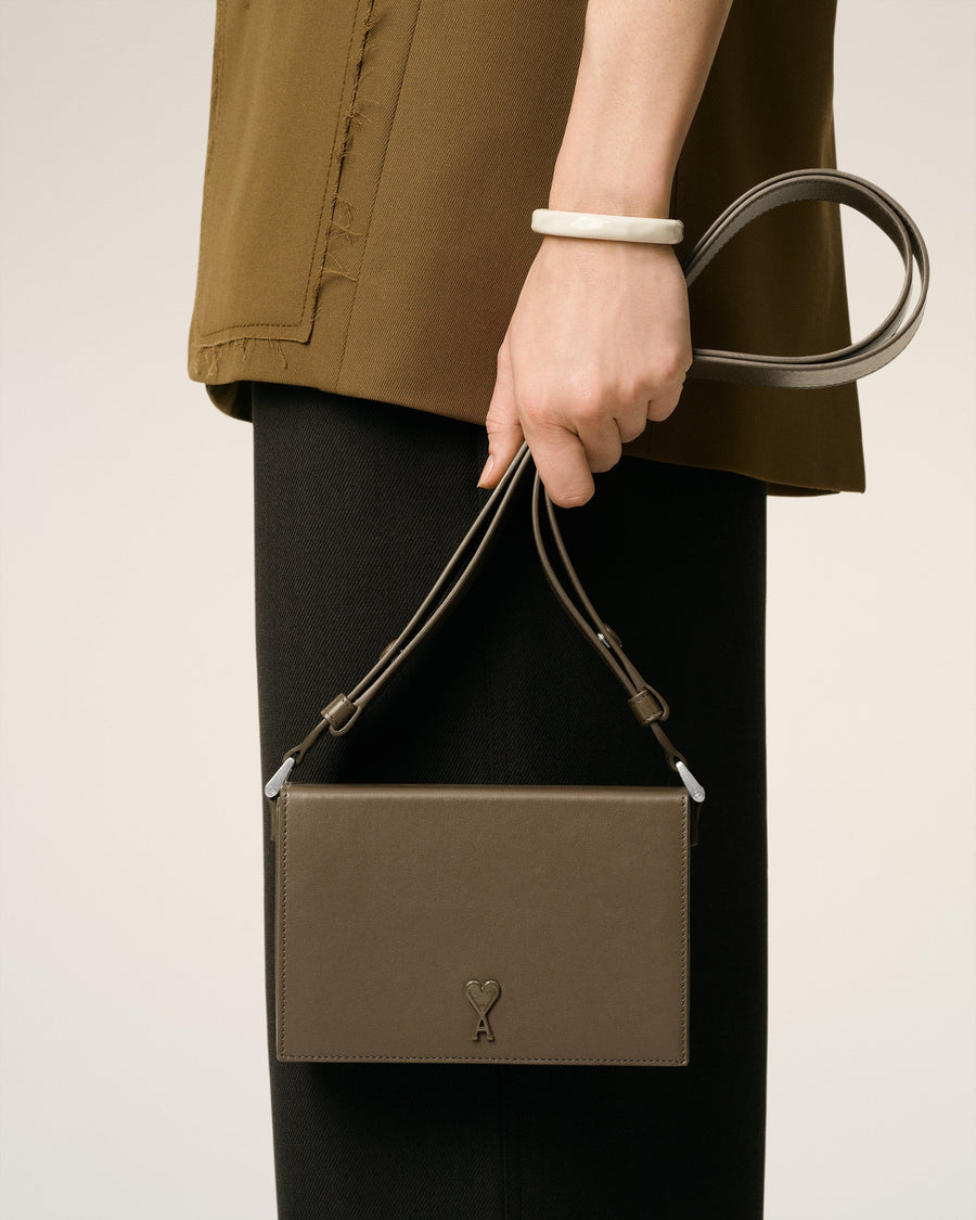 Green Smooth Leather Ami De Coeur Lunch Box Bag