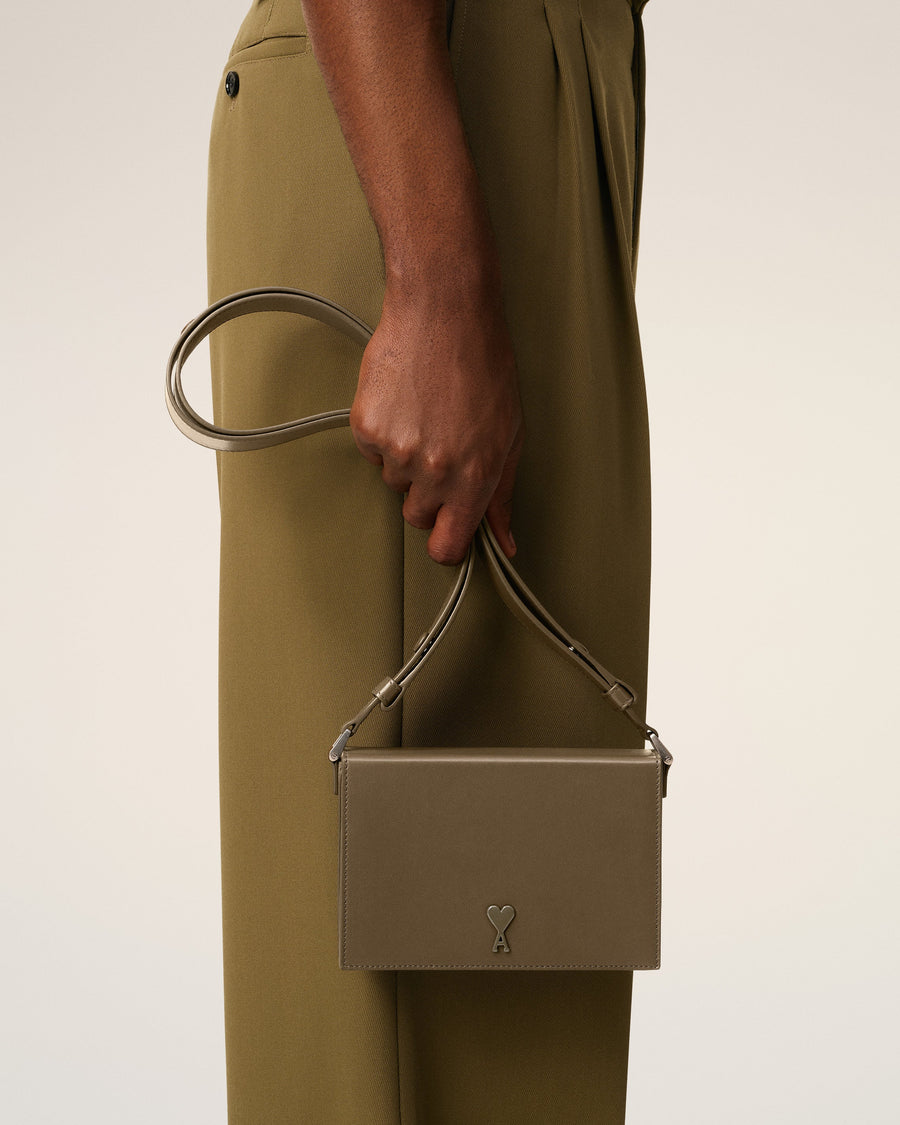 Green Smooth Leather Ami De Coeur Lunch Box Bag