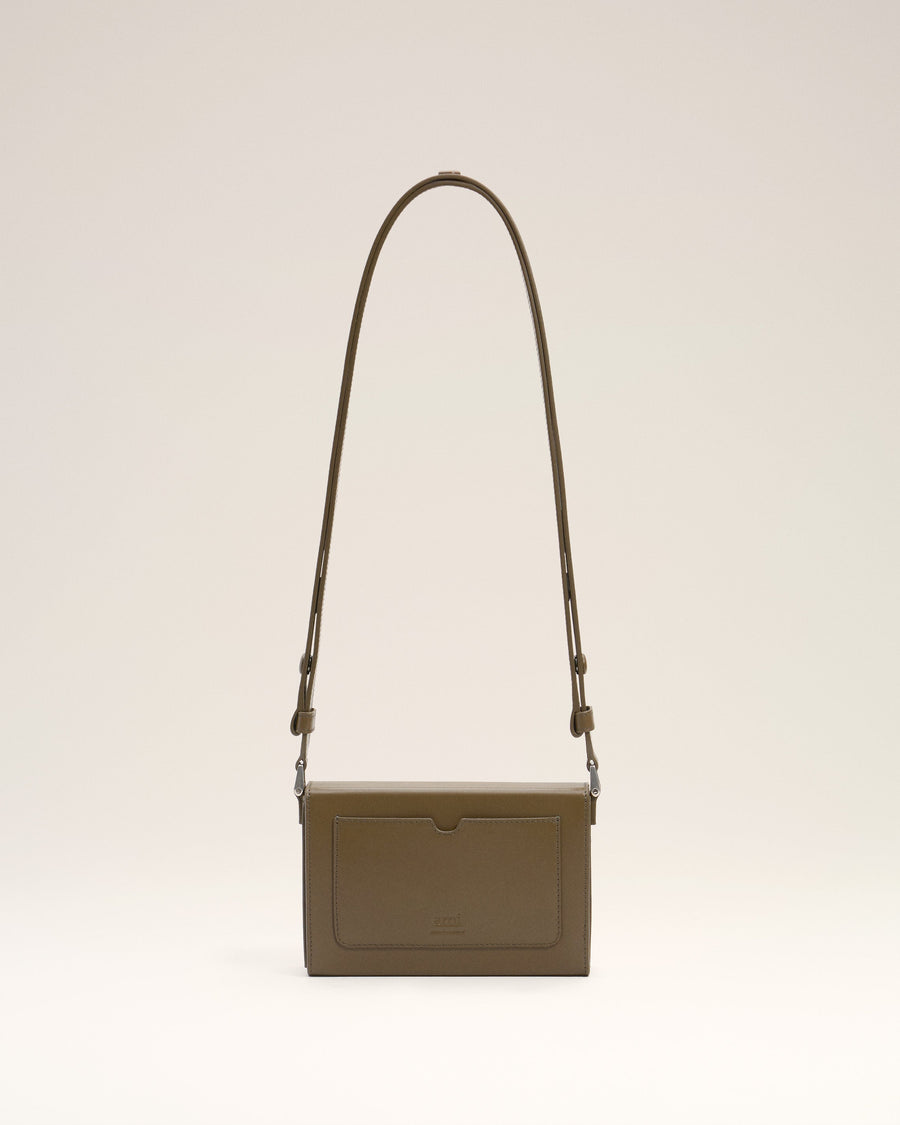 Green Smooth Leather Ami De Coeur Lunch Box Bag