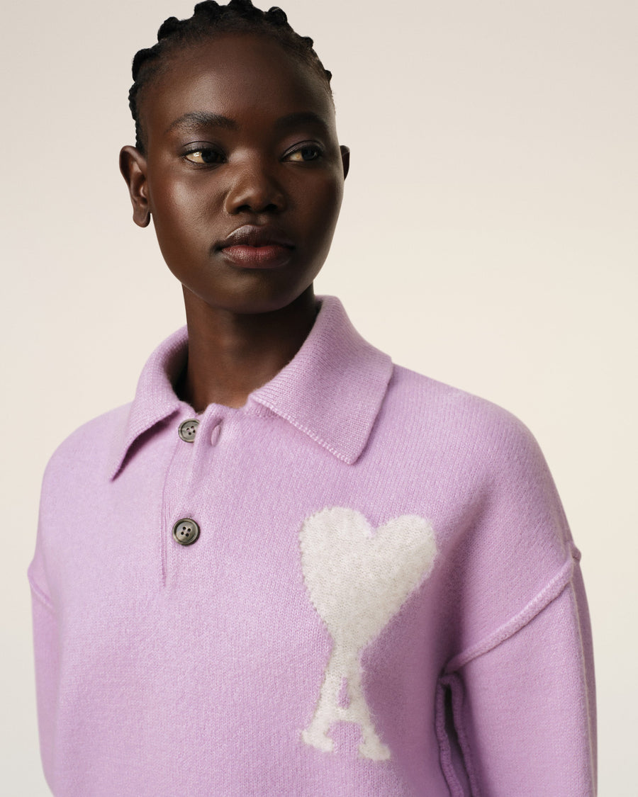 Purple Wool Ami de Coeur Polo