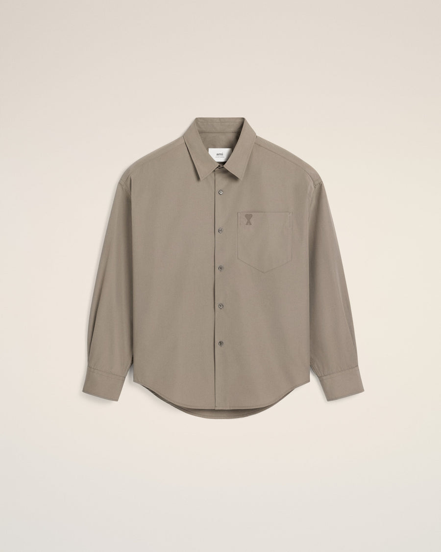 Beige Cotton Ami de Coeur Boxy Shirt